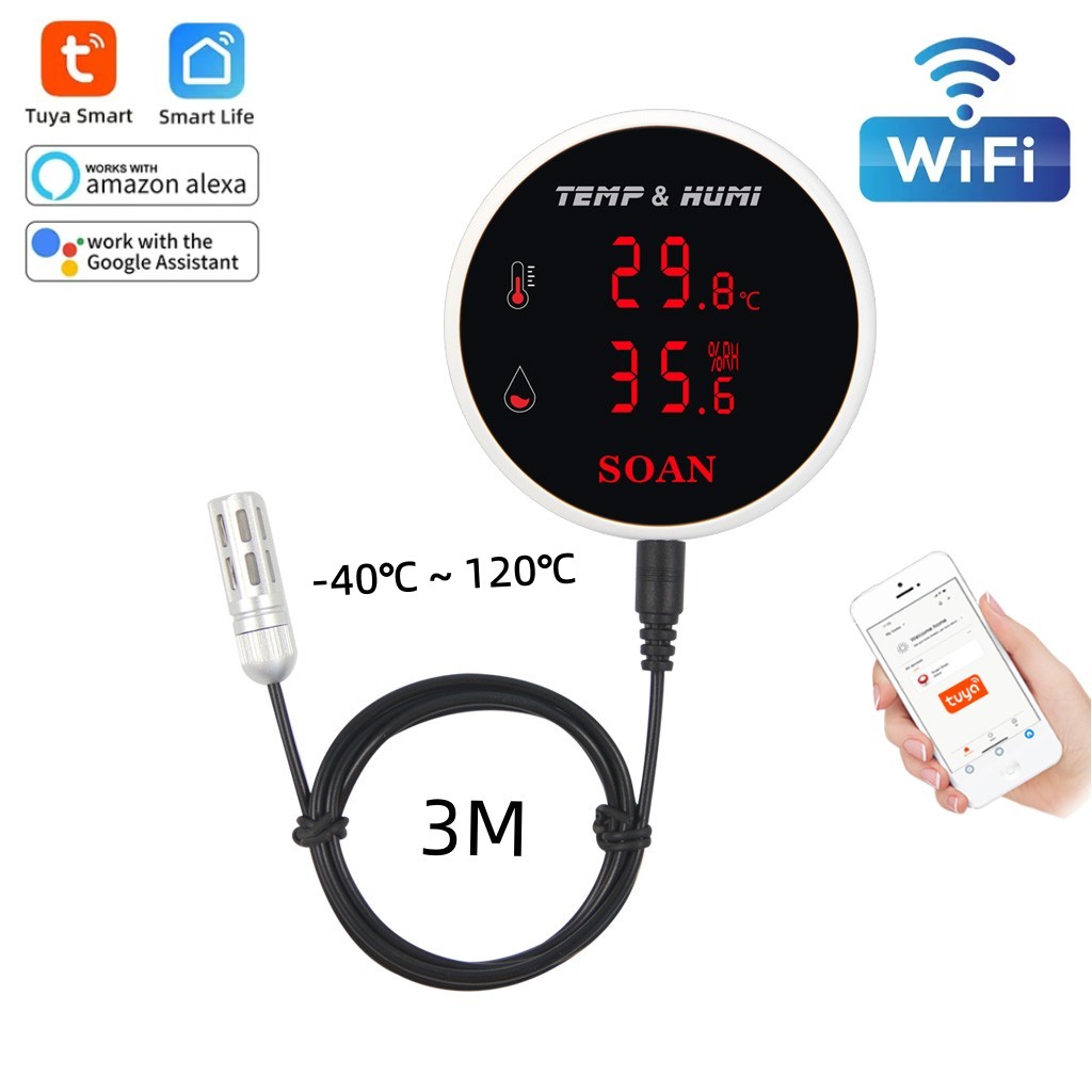 Tuya 3M ตรวจวัดความชื้นอุณหภูม - Digital Hygrometer Probe บทวิจารณ์และราคา